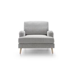 Abakus Direct Harper Armchair - Durable & Easy Clean Upholstery in Light Grey - thumbnail 2