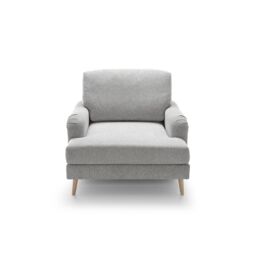Abakus Direct Harper Armchair - Durable & Easy Clean Upholstery in Light Grey - thumbnail 8