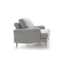 Abakus Direct Harper Armchair - Durable & Easy Clean Upholstery in Light Grey - thumbnail 5