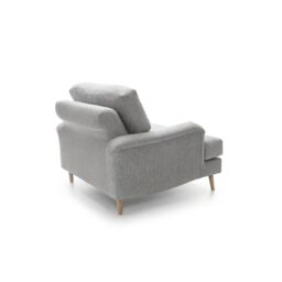 Abakus Direct Harper Armchair - Durable & Easy Clean Upholstery in Light Grey - thumbnail 6