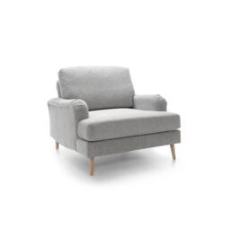 Abakus Direct Harper Armchair - Durable & Easy Clean Upholstery in Light Grey - thumbnail 3