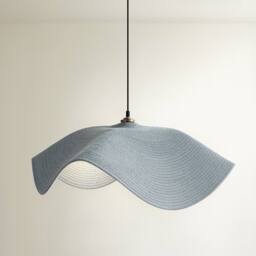 CGC Lighting Flora 64cm Baby Blue Floppy Fabric Lampshade - thumbnail 2