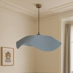 CGC Lighting Flora 64cm Baby Blue Floppy Fabric Lampshade - thumbnail 4