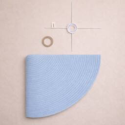 CGC Lighting Flora 64cm Baby Blue Floppy Fabric Lampshade - thumbnail 8