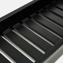 OHS Bamboo Bath Tray Storage Bathtub Rack Caddy in Black - thumbnail 6