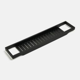 OHS Bamboo Bath Tray Storage Bathtub Rack Caddy in Black - thumbnail 3