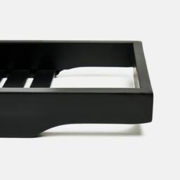 OHS Bamboo Bath Tray Storage Bathtub Rack Caddy in Black - thumbnail 5