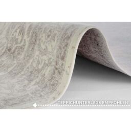 THE RUGS Velvet Orient Tabris Rug - Thin Oriental Medallion Soft Viscose Cotton in Cream - Size: 160 cm x 230 cm - thumbnail 2