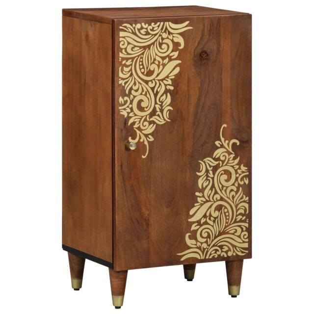 Berkfield Home Sideboard 40x33x75 cm Solid Wood Mango in Brown - Size: 40 x 33 x 75 cm - image 1