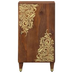Berkfield Home Sideboard 40x33x75 cm Solid Wood Mango in Brown - Size: 40 x 33 x 75 cm - thumbnail 3