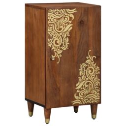 Berkfield Home Sideboard 40x33x75 cm Solid Wood Mango in Brown - Size: 40 x 33 x 75 cm - thumbnail 1