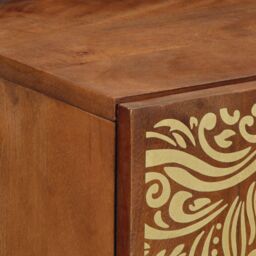 Berkfield Home Sideboard 40x33x75 cm Solid Wood Mango in Brown - Size: 40 x 33 x 75 cm - thumbnail 6