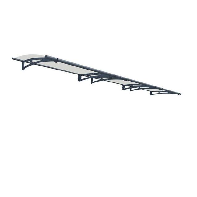 Palram Patio Cover Aquila Door Awning Canopy 4500 Clear - L453.5 cm - Grey - image 1