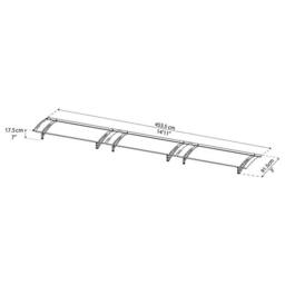 Palram Patio Cover Aquila Door Awning Canopy 4500 Clear - L453.5 cm - Grey - thumbnail 2