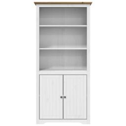 Berkfield Home Beautiful Bookcase BODO White & Brown 80x40x172 cm Solid Wood Pine - Size: 80 x 40 x 172 cm - thumbnail 1