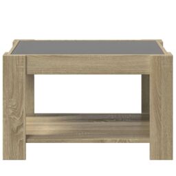 Berkfield Home Coffee Table with LED Sonoma Oak 73x53x45 cm Engineered Wood in Brown - Size: 73 x 53 x 45 cm - thumbnail 6