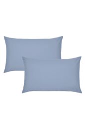 Catherine Lansfield 'Easy Iron Percale' Standard Pillowcase Pair in Blue - Size: Standard Pillow Case - thumbnail 3