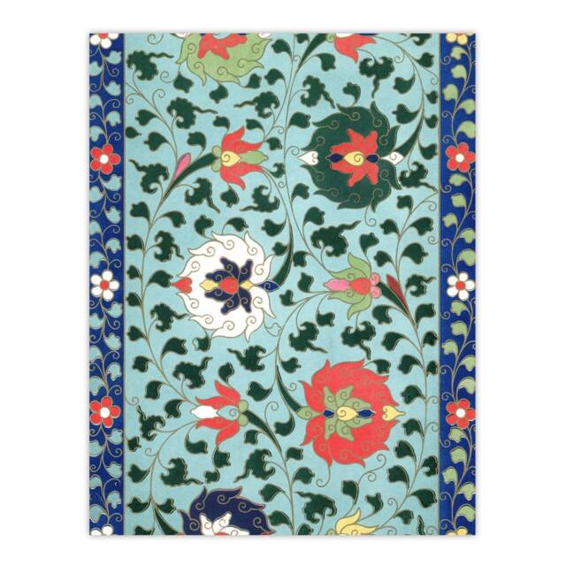 "Artery8 Owen Jones Vibrant Chinese Floral Pattern Wall Art Print - Size: W12"" x H16""" - image 1