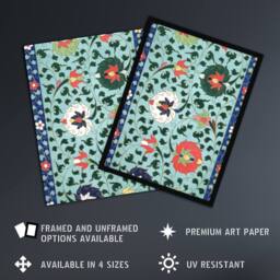 "Artery8 Owen Jones Vibrant Chinese Floral Pattern Wall Art Print - Size: W12"" x H16""" - thumbnail 2