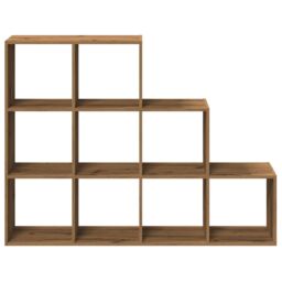 Berkfield Home Room Divider Bookcase 3-Tier Artisan Oak 137.5x29x103.5 cm Engineered Wood in Brown - thumbnail 5