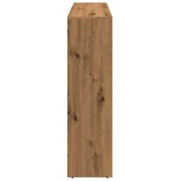 Berkfield Home Room Divider Bookcase 3-Tier Artisan Oak 137.5x29x103.5 cm Engineered Wood in Brown - thumbnail 6