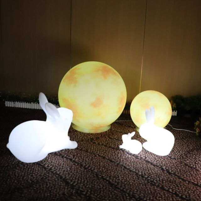 Obasyhig 20CM Moonlight Ornamental Garden Decoration Mood Lighting in White - image 1