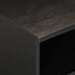 Berkfield Home TV Cabinet Black 70x33x46 cm Solid Wood Mango - Size: 70 x 33 x 46 cm - thumbnail 6