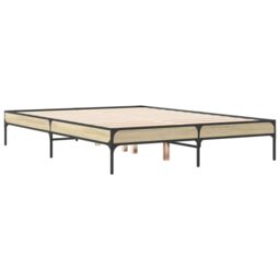 Berkfield Home Bed Frame without Mattress Sonoma Oak 140x190 cm in Brown - thumbnail 6