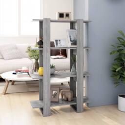 Berkfield Home Book Cabinet/Room Divider Grey Sonoma 80x30x123.5 cm - thumbnail 2