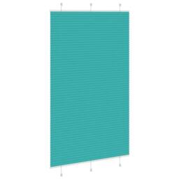 Berkfield Home Pleated Blind Petrol Green 120x200 cm Fabric Width 119.4 cm Polyester in Turquoise - thumbnail 4