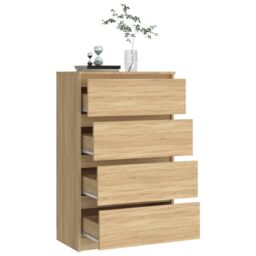 Berkfield Home Sideboard Sonoma Oak 60x35x98.5 cm Engineered Wood in Brown - thumbnail 5