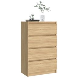 Berkfield Home Sideboard Sonoma Oak 60x35x98.5 cm Engineered Wood in Brown - thumbnail 4