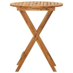 Berkfield Home 3 Piece Folding Bistro Set solid Acacia Wood in Brown - thumbnail 3
