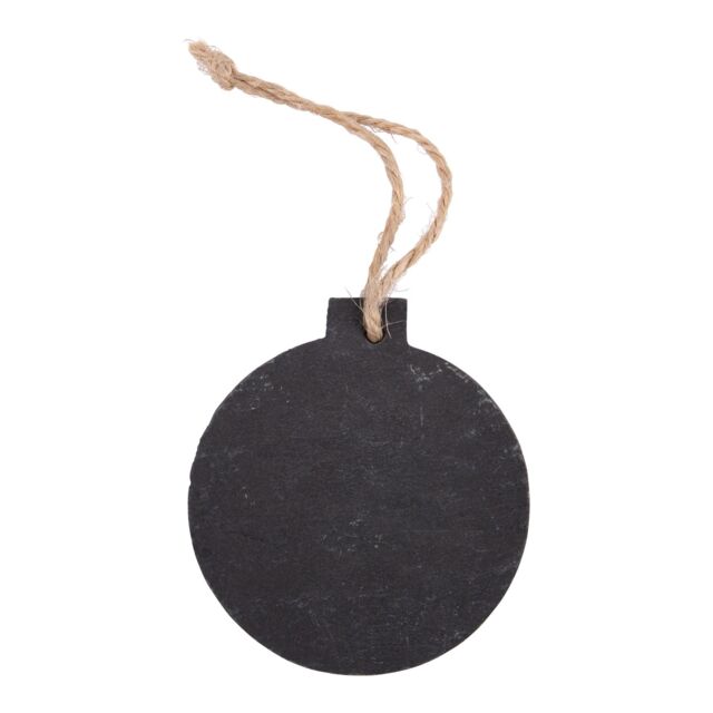 Nicola Spring Slate Christmas Tree Decoration - 7 x 8cm - Bauble in Grey - Size: 7 x 8 cm - image 1
