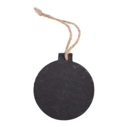 Nicola Spring Slate Christmas Tree Decoration - 7 x 8cm - Bauble in Grey - Size: 7 x 8 cm
