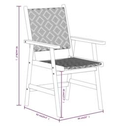 Berkfield Home 5 Piece Garden Dining Set Solid Acacia Wood in Brown - thumbnail 8