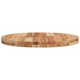 Berkfield Home Table Top Round √ò60x4 cm Solid Wood Acacia in Brown - Size: 60x4 cm - thumbnail 6