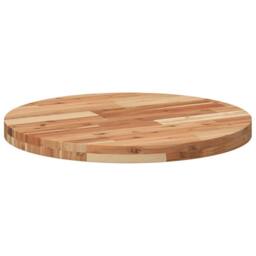 Berkfield Home Table Top Round √ò60x4 cm Solid Wood Acacia in Brown - Size: 60x4 cm - thumbnail 5