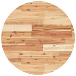 Berkfield Home Table Top Round √ò60x4 cm Solid Wood Acacia in Brown - Size: 60x4 cm - thumbnail 3