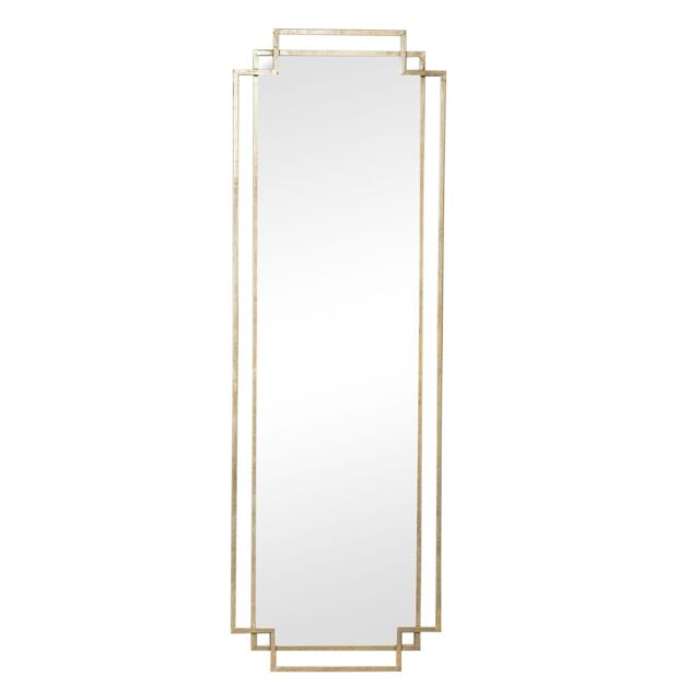 Melody Maison Gold Art Deco Wall Mirror 142cm X 47cm - Size: 142 cm X 47 cm - image 1