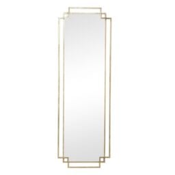Melody Maison Gold Art Deco Wall Mirror 142cm X 47cm - Size: 142 cm X 47 cm - thumbnail 1