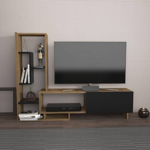 Decorotika Pegai Black & Brown TV Stand TV Unit for TVs up to 50 inch - image 1