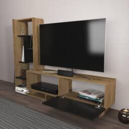 Decorotika Pegai Black & Brown TV Stand TV Unit for TVs up to 50 inch - thumbnail 4