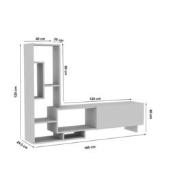 Decorotika Pegai Black & Brown TV Stand TV Unit for TVs up to 50 inch - thumbnail 6