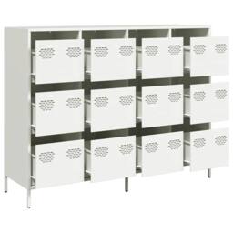 Berkfield Home Sideboard White 135x39x103.5 cm Cold-rolled Steel - thumbnail 4