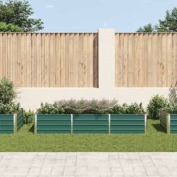 Berkfield Home Garden Raised Bed Galvanised Steel 240x80x45 cm Green - Size: 240 x 80 x 45 cm - thumbnail 1
