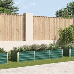 Berkfield Home Garden Raised Bed Galvanised Steel 240x80x45 cm Green - Size: 240 x 80 x 45 cm - thumbnail 2
