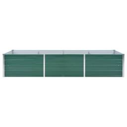 Berkfield Home Garden Raised Bed Galvanised Steel 240x80x45 cm Green - Size: 240 x 80 x 45 cm - thumbnail 4