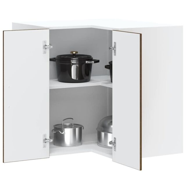 Berkfield Home Kitchen Wall Corner Cabinet Lucca Brown Oak Engineered Wood - image 1