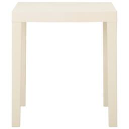 Berkfield Home Garden Table White 79x65x72 cm Plastic - Size: 79 x 65 x 72 cm